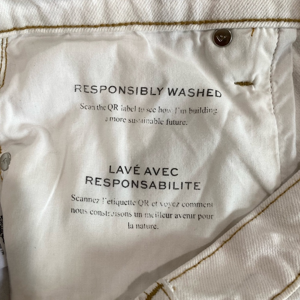 Frame Denim Straight Leg Jeans in Cream - Picture 11 of 13